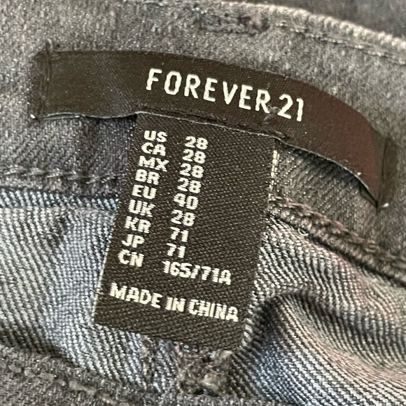 Forever 21 lightweight jeans jeggings size 6 spandex black  ankle skinny cropped - Picture 8 of 9